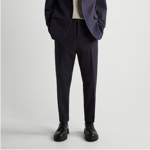 ZARA Mens Cotton - Linen Blend Suit Trousers [LAST ONE] - Picture 4 of 8